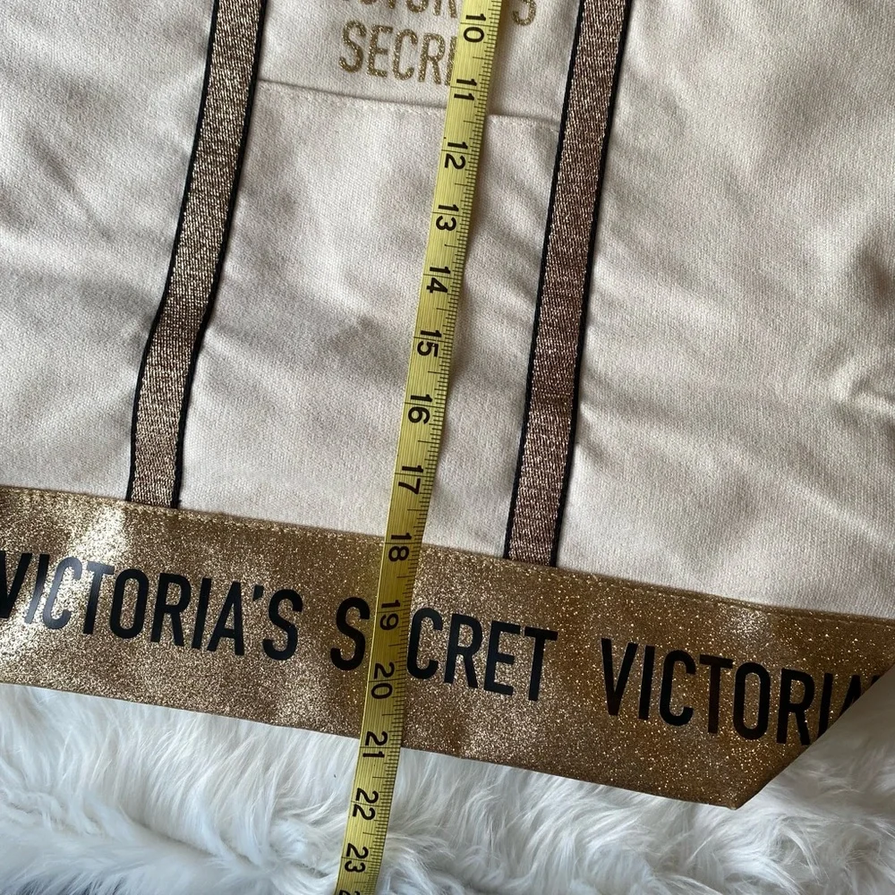 NWT Victoria Secret Gold and Black Tote Bag - Picture 9 of 13